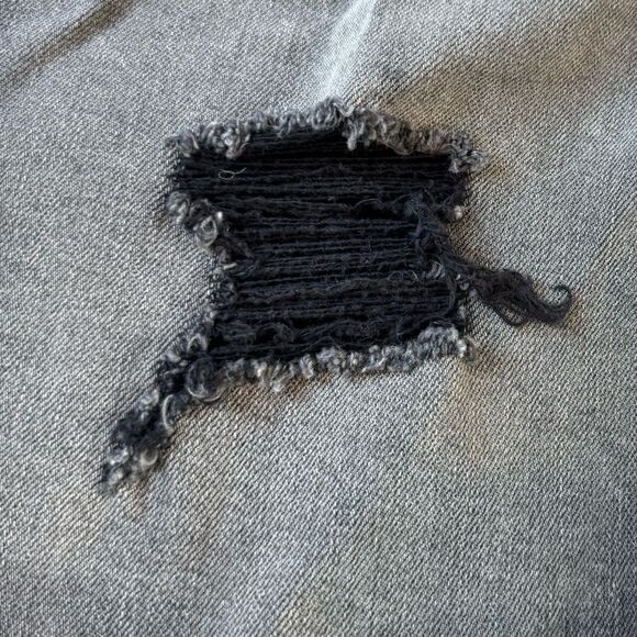 Joe's Jeans Mini Skirt Womens Size 31 Washed Black Destroyed Denim Frayed Hem - Picture 8 of 16